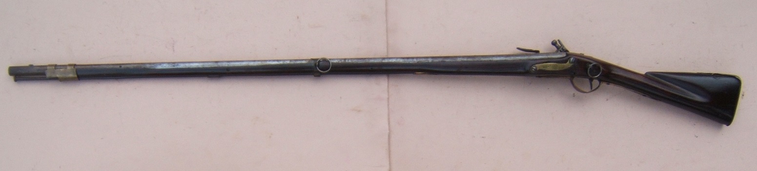 AN EXTREMELY RARE FRENCH & INDIAN/AMERICAN REVOLUTIONARY WAR PERIOD FRENCH BRASS MOUNTED NAVAL/COMMERCIAL MUSKET & BAYONET, ca. 1730 view 3
