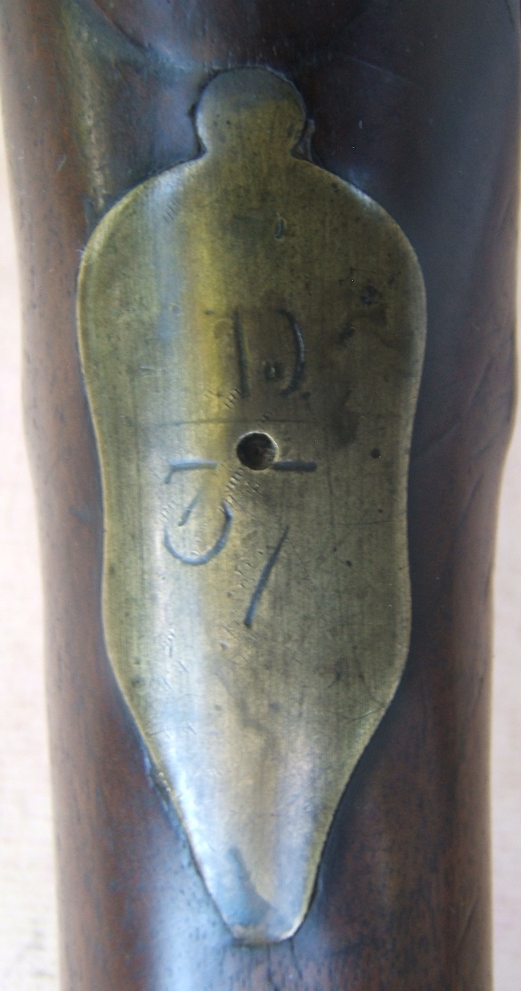 A VERY GOOD (AMERICAN CAPTURED/USED) AMERICAN REVOLUTIONARY WAR PRODUCTION (P. 1777) SECOND MODEL/SHORTLAND PATTERN BROWN BESS MUSKET, ca. 1778 view 5