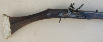 A FINE & RARE 19th CENTURY NORTH AFRICAN IVORY BUTT FLINTLOCK KABYLE 