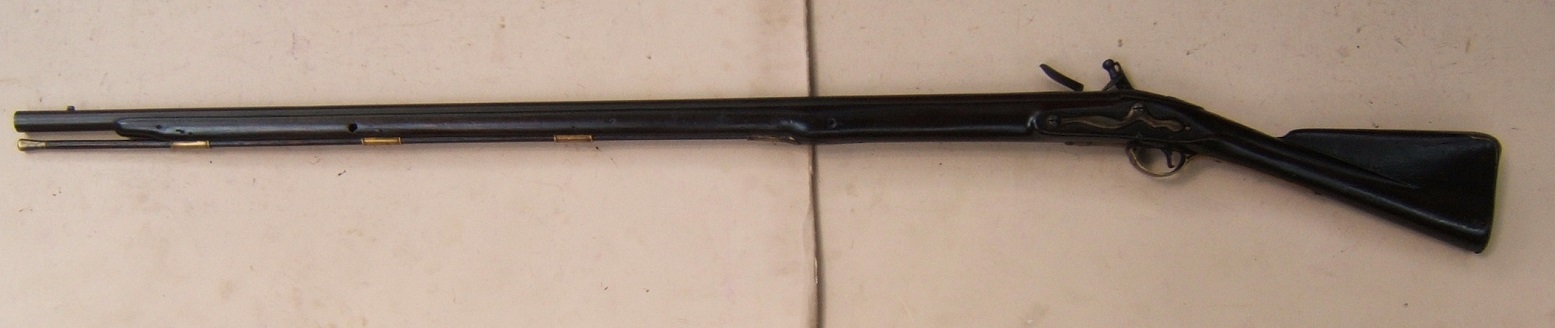 A VERY RARE FRENCH & INDIAN WAR/AMERICAN REVOLUTIONARY WAR PERIOD AMERICAN-CAPTURED/USED REGIMENTALLY MARKED (43RD REGT. OF FOOT) PATTERN 1742 FIRST MODEL/LONGLAND BROWN BESS MUSKET, ca. 1745 view 2