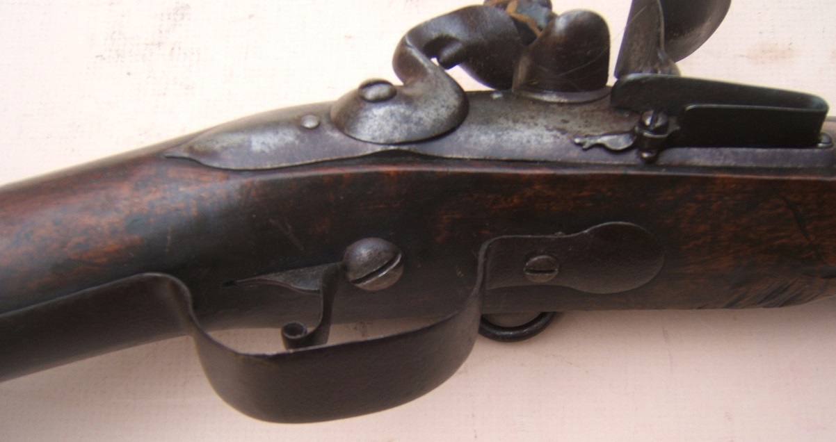 A VERY RARE 17th CENTURY/EARLY COLONIAL AMERICAN/WILLIAM III PERIOD ENGLISH FLINTLOCK SADDLE-RING CARBINE, by 