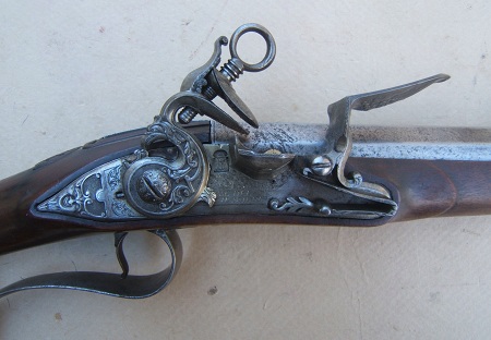 AN EXTREMELY FINE QUALITY & MUSEUM GRADE SPANISH “MADRID LOCK” FOWLER, by “ALONSO del CORRAL MADRID”, ca. 1770 view 3
