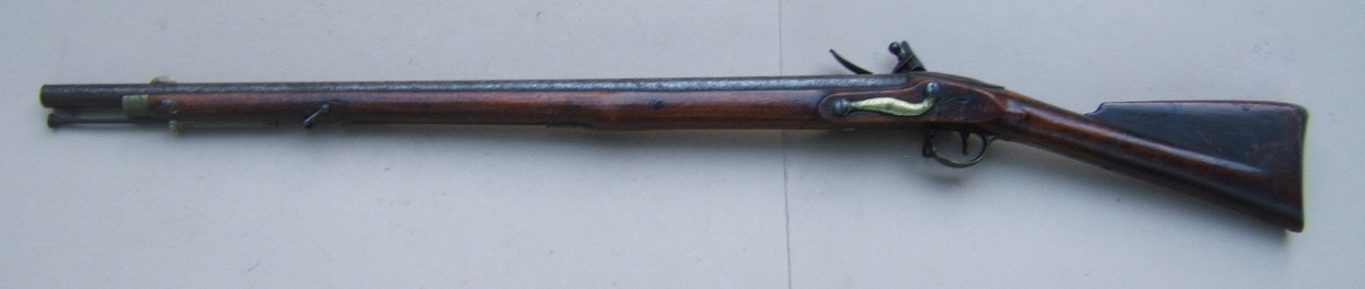 A VERY GOOD WAR OF 1812/NAPOLEANIC WAR PERIOD UNIT MARKED ENGLISH LARGE/MUSKET-BORE (.75 cal.) CARBINE w/ EXPERIMENTAL? DOGLOCK REAR SAFETY, ca. 1800 view 2