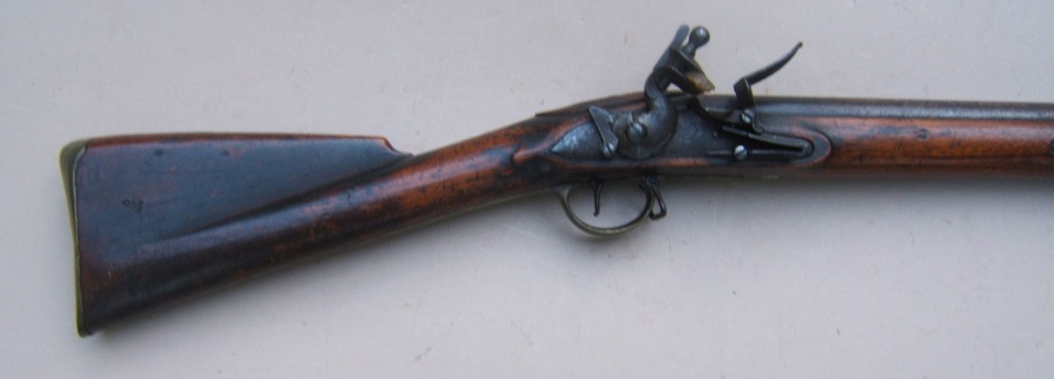 A VERY GOOD WAR OF 1812/NAPOLEANIC WAR PERIOD UNIT MARKED ENGLISH LARGE/MUSKET-BORE (.75 cal.) CARBINE w/ EXPERIMENTAL? DOGLOCK REAR SAFETY, ca. 1800 view 5