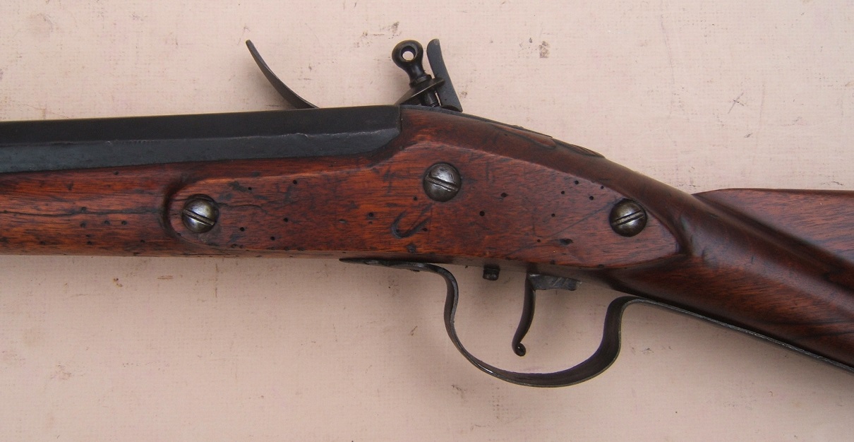A VERY RARE & EARLY COLONIAL NEW ENGLAND AMERICAN DOGLOCK MUSKET/LONG-FOWLER, ca. 1680 view 4