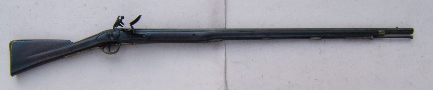 A VERY GOOD (AMERICAN CAPTURED/USED) AMERICAN REVOLUTIONARY WAR EMERGENCY PRODUCTION (P. 1779-S) SECOND MODEL/SHORTLAND PATTERN BROWN BESS MUSKET, ca. 1779 view 1