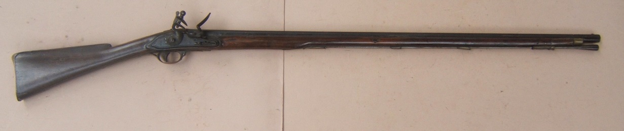 A VERY GOOD I.D. MAKER SIGNED AMERICAN REVOLUTIONARY WAR PERIOD AMERICAN-MADE MUSKET, ca. 1770s view 1