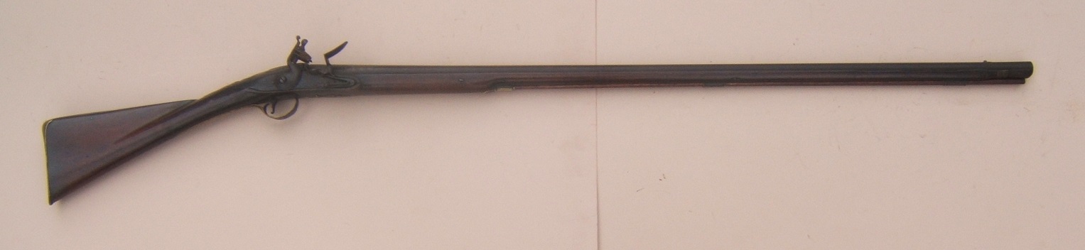  A FINE QUALITY GEORGIAN/COLONIAL PERIOD ENGLISH FLINTLOCK TRADE GUN/FOWLER, by F. LORD, ca. 1750 view 1