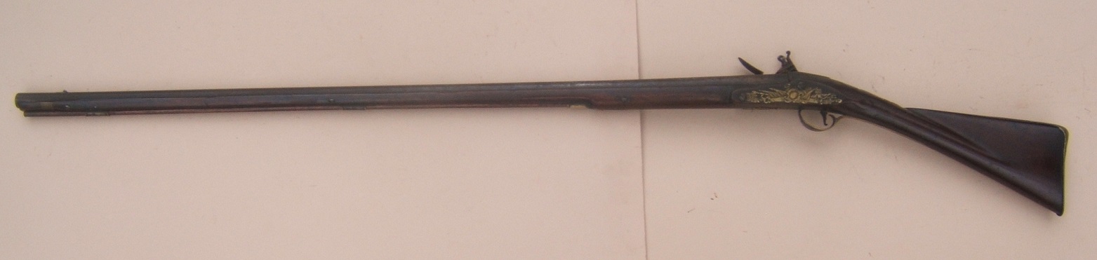 A FINE QUALITY GEORGIAN/COLONIAL PERIOD ENGLISH FLINTLOCK TRADE GUN/FOWLER, by F. LORD, ca. 1750 view 2