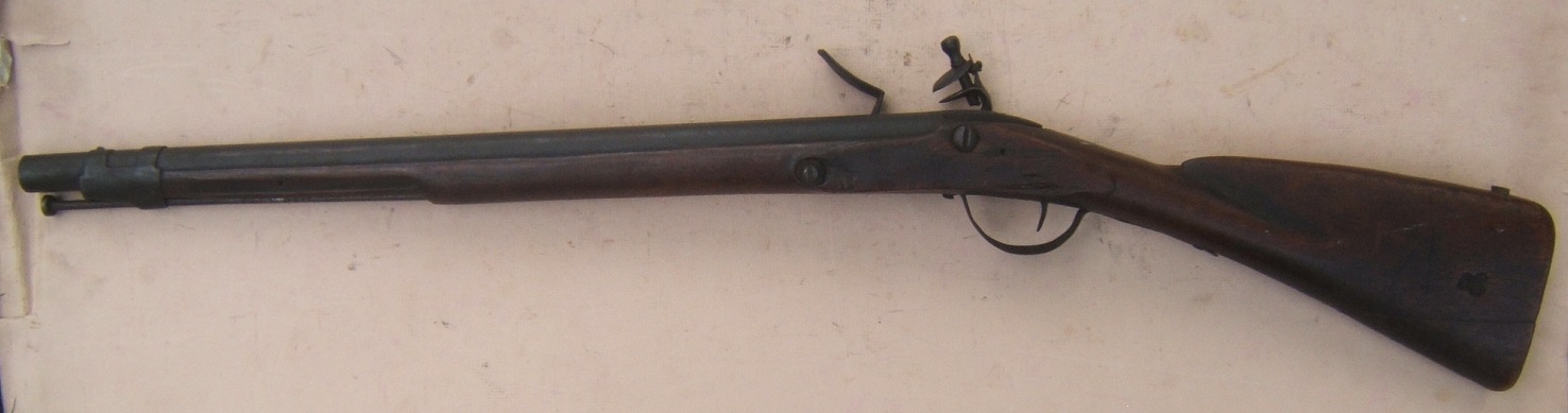 A RARE COLONIAL/AMERICAN REVOLUTIONARY WAR PERIOD AMERICAN UNIT-MARKED/SOLDIER INITIALED CAVALRY CARBINE, ca. 1760 view 2