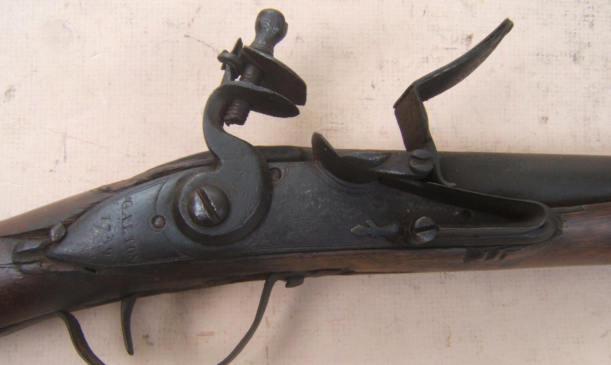 A RARE COLONIAL/AMERICAN REVOLUTIONARY WAR PERIOD AMERICAN UNIT-MARKED/SOLDIER INITIALED CAVALRY CARBINE, ca. 1760 view 3