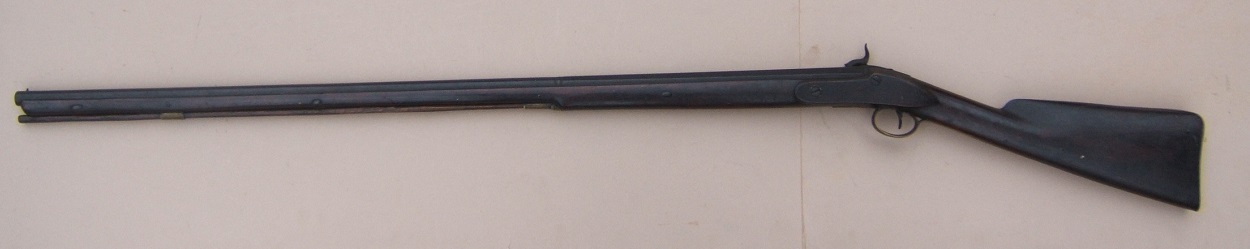 A VERY GOOD UNTOUCHED PERCUSSION CONVERTED “TRADE GUN TYPE” FOWLER, by “R. PERRY”, ca. 1820 view 2