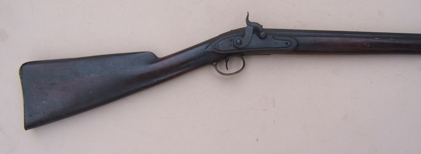 A VERY GOOD UNTOUCHED PERCUSSION CONVERTED “TRADE GUN TYPE” FOWLER, by “R. PERRY”, ca. 1820 view 5