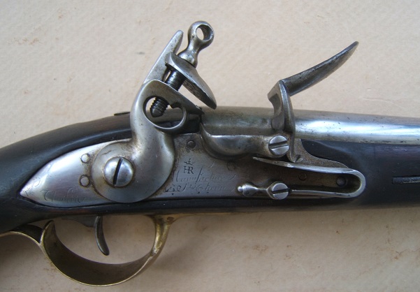 A FINE AMERICAN-USED REVOLUTIONARY WAR PERIOD UNIT MARKED FRENCH MODEL 1763/66 FLINTLOCK PISTOL, Dtd. 17(75) view 3