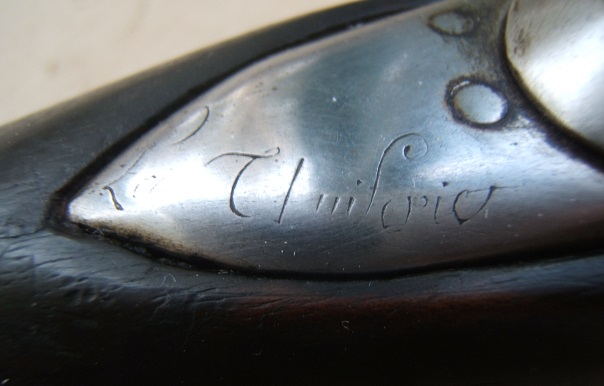 A FINE AMERICAN-USED REVOLUTIONARY WAR PERIOD UNIT MARKED FRENCH MODEL 1763/66 FLINTLOCK PISTOL, Dtd. 17(75) view 5