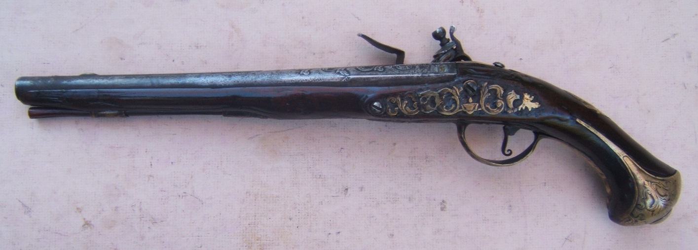 A SCARCE EARLY 18th CENTURY BRASS LOCK COLONIAL PERIOD DUTCH 