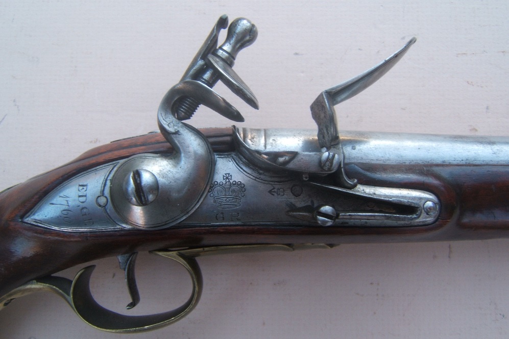 A RARE VERY FINE FRENCH & INDIAN/AMERICAN REVOLUTIONARY WAR PERIOD ENGLISH PATTERN 1756 LAND SERVICE/HEAVY DRAGOON PISTOL, by 