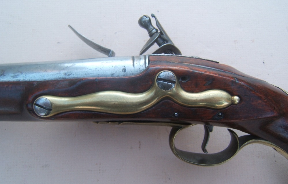 A RARE VERY FINE FRENCH & INDIAN/AMERICAN REVOLUTIONARY WAR PERIOD ENGLISH PATTERN 1756 LAND SERVICE/HEAVY DRAGOON PISTOL, by 