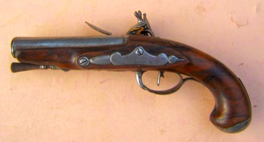 A FINE FRENCH NAPOLEANIC WAR PERIOD BLUNDERBUSS PISTOL, ca. 1800-1810 Flintlock view 2