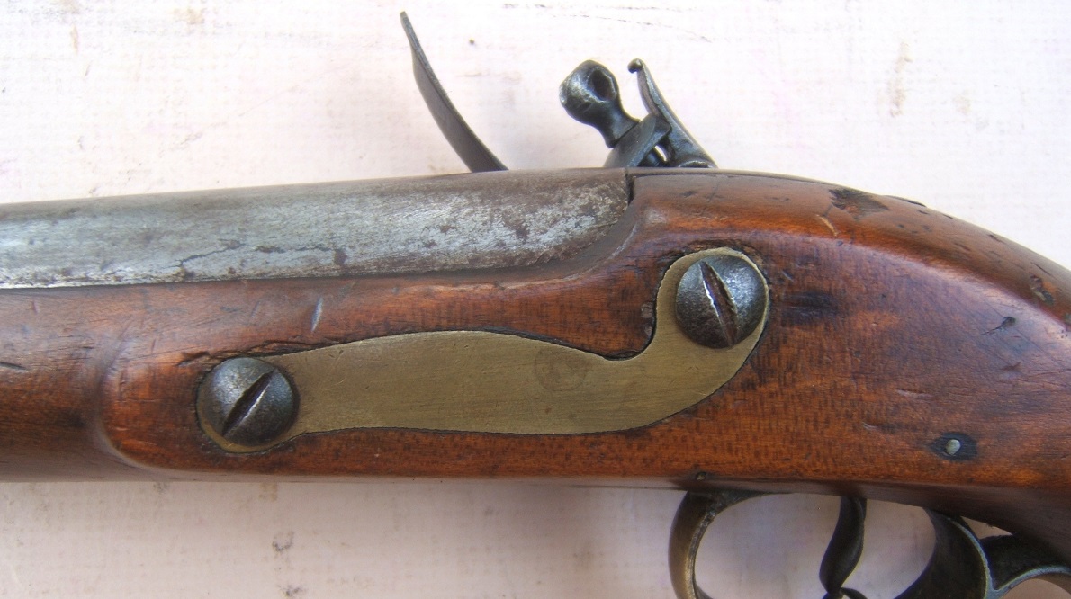 A VERY RARE COLONIAL/AMERICAN REVOLUTIONARY WAR PERIOD AMERICAN FLINTLOCK OFFICERS PISTOL, by 