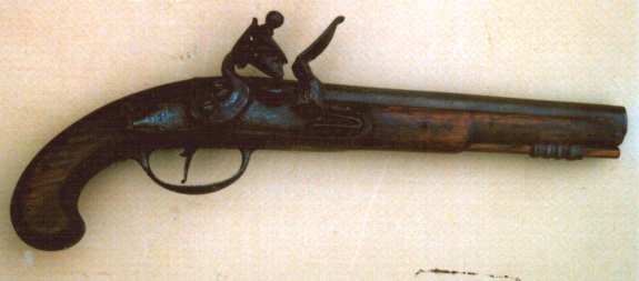 A VERY GOOD SOUTHERN FLINTLOCK KENTUCKY PISTOL, ca. 1800-1820 view 1