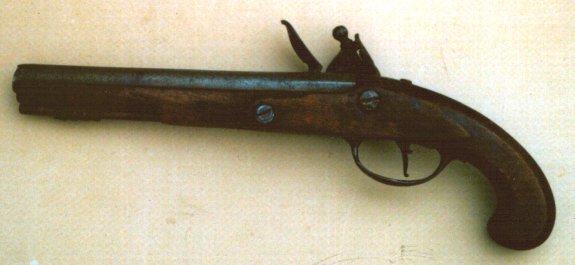 A VERY GOOD SOUTHERN FLINTLOCK KENTUCKY PISTOL, ca. 1800-1820 view 2