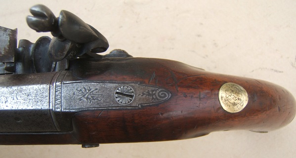 A VERY GOOD+ WAR OF 1812/NAPOLEONIC PERIOD FLINTLOCK OFFICERS PISTOL BY MANTON, ca. 1805 view 4