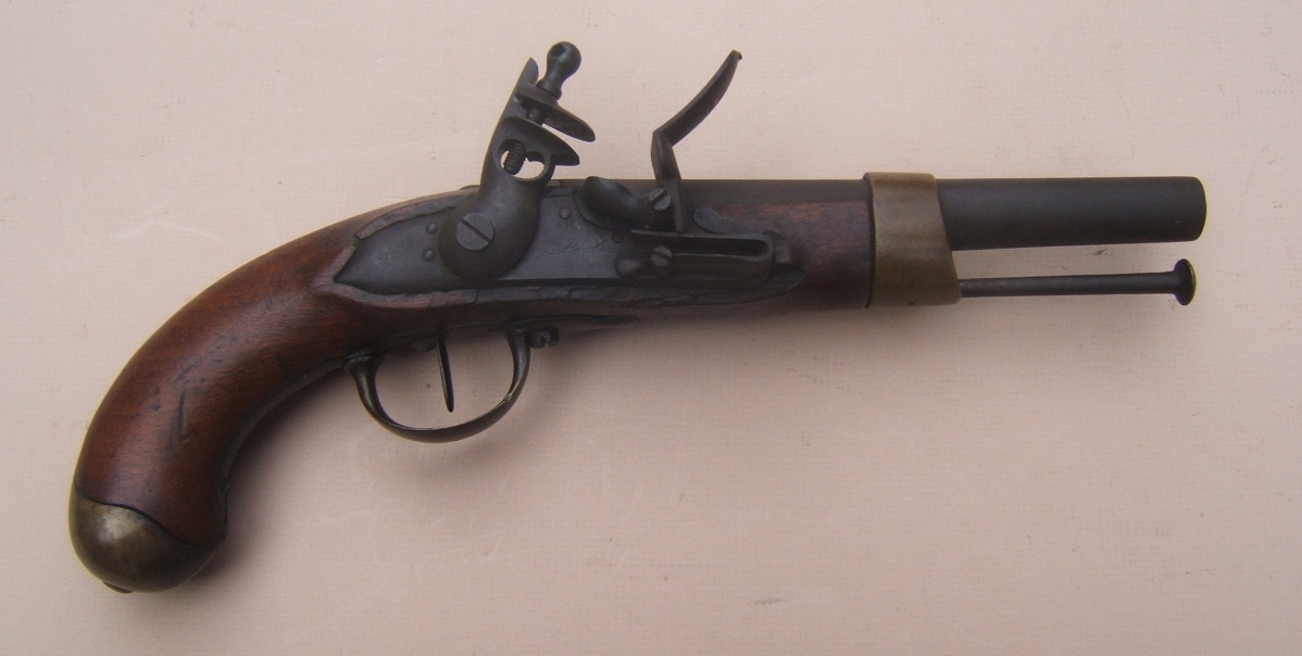 A VERY GOOD+ UNTOUCHED NAPOLEONIC WAR PERIOD FRENCH/GERMAN MODEL AN XIII FLINTLOCK PISTOL, by “PISTOR”, ca. 1813-1814 view 1