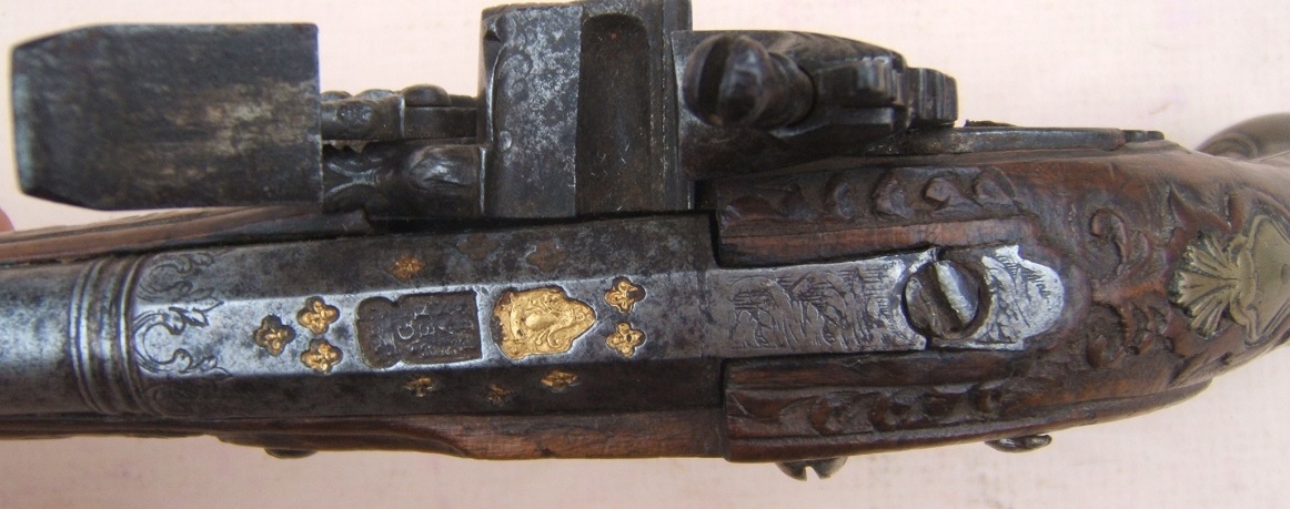 A VERY GOOD CENTRAL BOLOGNESE ITALIAN SNAPHANCE POCKET PISTOL, ca. 1720s view 4