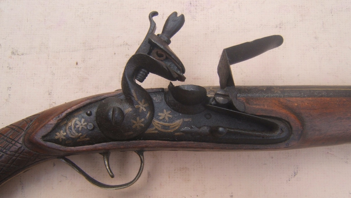 A FINE EARLY-MID 19TH CENTURY SMALL-SIZE TURKISH FLINTLOCK BLUNDERBUSS DAG, ca. 1870 view 3