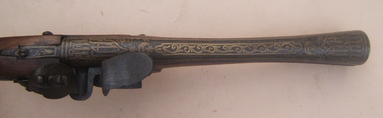 A FINE EARLY-MID 19TH CENTURY SMALL-SIZE TURKISH FLINTLOCK BLUNDERBUSS DAG, ca. 1870 view 4