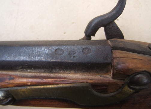 A PERCUSSION CONVERTED AMERICAN REVOLUTIONARY WAR PERIOD NEW ENGLAND (LIKELY CONNECTICUT MADE) MUSKET-FOWLER/UTILITY-GUN, ca. 1770 view 5