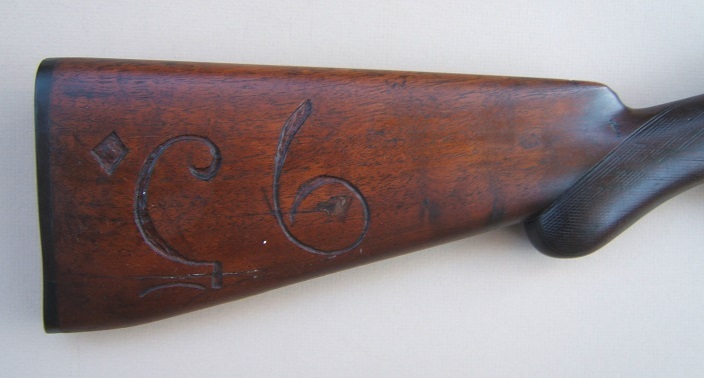 A VERY GOOD WESTERN EXPANSION PERIOD AMERICAN IMPORT DOUBLE BARREL 10ga. SHOTGUN, ca. 1880s view 3