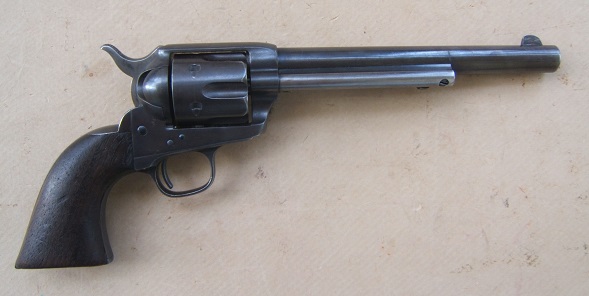 A FINE COLT MDL. 1873 SAA PEACEMAKER REVOLVER w/ FACTORY LETTER, MANUF. 1881 view 1