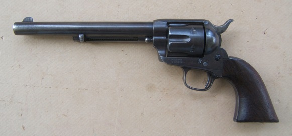 A FINE COLT MDL. 1873 SAA PEACEMAKER REVOLVER w/ FACTORY LETTER, MANUF. 1881 view 2