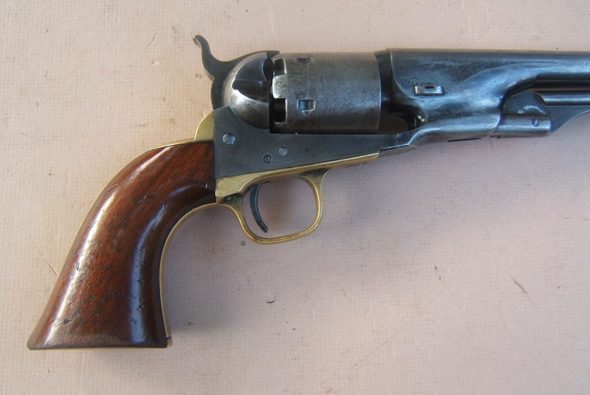 A FINE AMERICAN CIVIL WAR PERIOD COLT MODEL 1861 NAVY REVOLVER, SN 26, XXX, MANUF. 1865 view 3