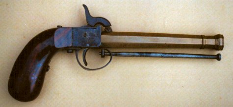 RARE JAPANESE BOXLOCK PERCUSSION PISTOL, ca. 1850 view 2