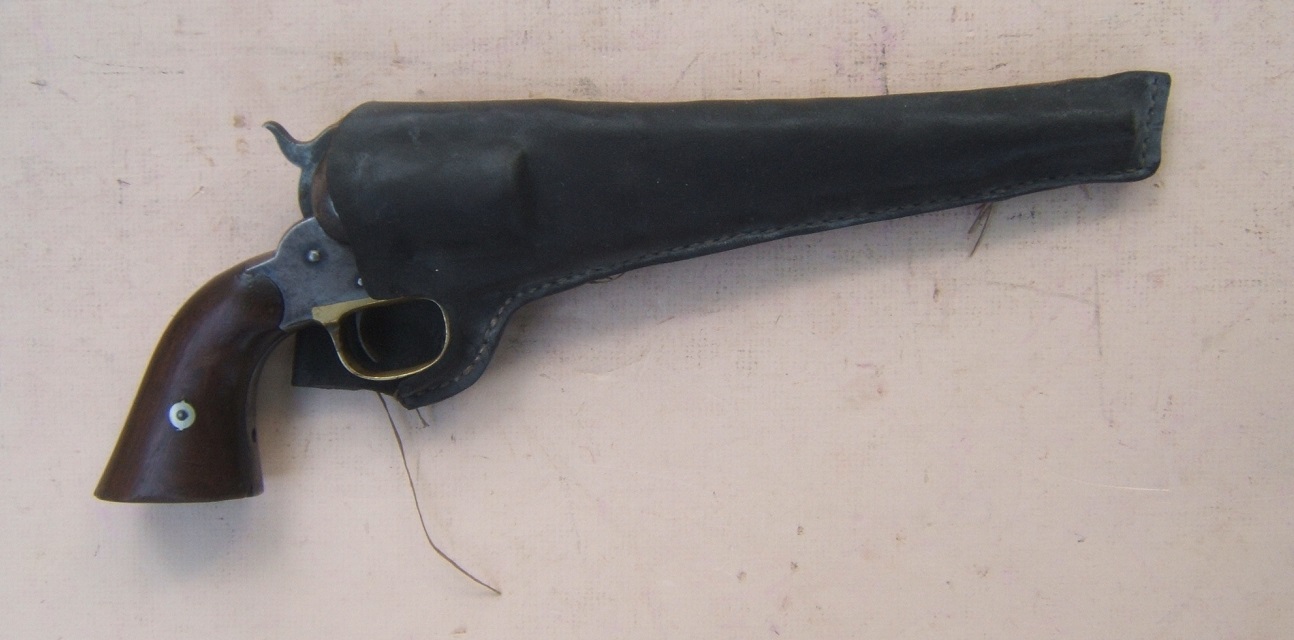 A VERY GOOD+ AMERICAN CIVIL WAR ISSUED/USED EARLY REMINGTON NEW MODEL 1858 ARMY REVOLVER, SN 23,2XX, ca. 1863 view 5