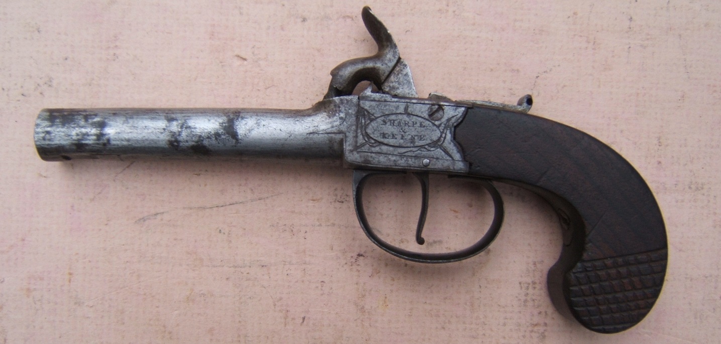 A VERY GOOD ENGLISH PERCUSSION TRAVELLING PISTOL, BY 