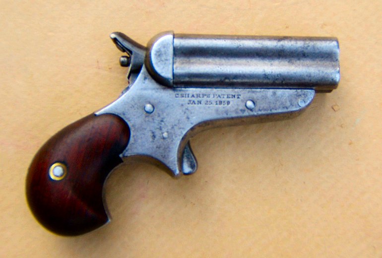 A VERY GOOD SHARPS MODEL 4B PEPPERBOX PISTOL, ca. 1860s view 1