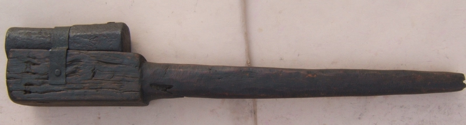 A VERY EARLY & EXTREMELY RARE 15TH CENTURY GERMAN IRON HAND-CANNON, ca. 1450 view 2