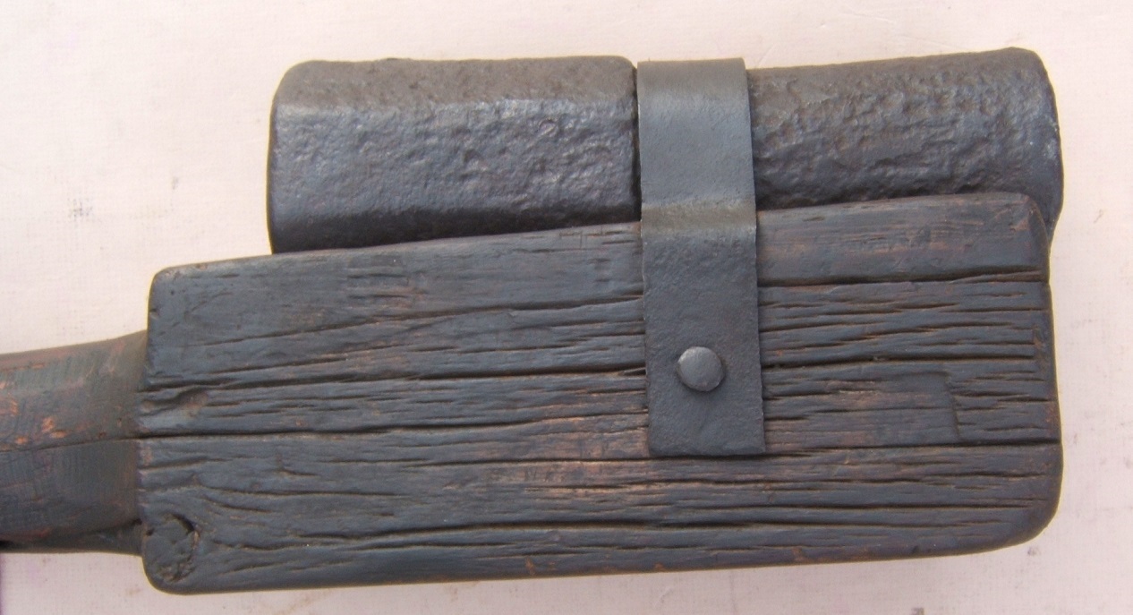 A VERY EARLY & EXTREMELY RARE 15TH CENTURY GERMAN IRON HAND-CANNON, ca. 1450 view 3