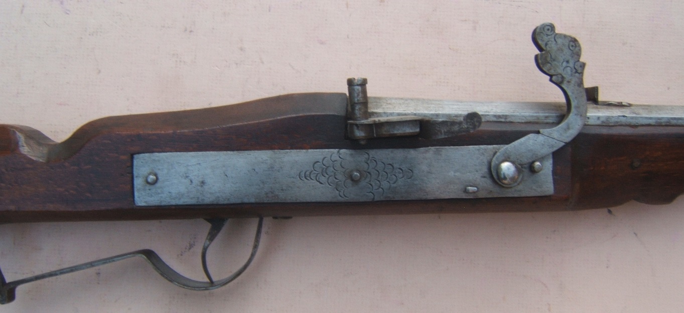 A VERY FINE & RARE 30 YEARS WAR/PILGRIM ERA ARSENAL-MADE MILITARY MATCHLOCK MUSKET, ca. 1630 view 3