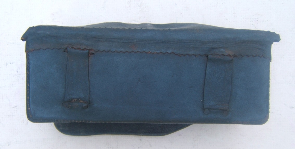 A VERY GOOD AMERICAN REVOLUTIONARY WAR PERIOD AMERICAN SOLDIER'S CARTRIDGE BOX, ca. 1770s (Ex. George C. Neumann Collection) view 3