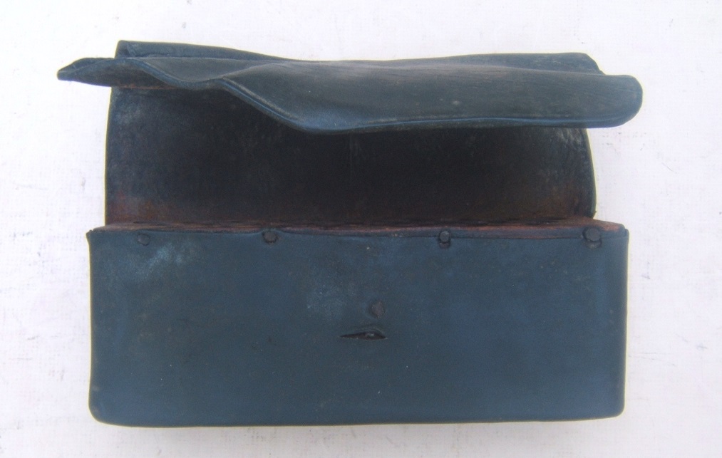 A VERY GOOD AMERICAN REVOLUTIONARY WAR PERIOD AMERICAN SOLDIER'S CARTRIDGE BOX, ca. 1770s (Ex. George C. Neumann Collection) view 4