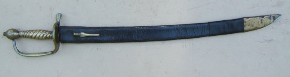 A VERY GOOD FRENCH & INDIAN/REVOLUTIONARY WAR PERIOD PATTERN 1742 ENGLISH-TYPE INFANTRY HANGER & SCABBARD, ca. 1750 view 3