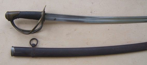A VERY GOOD PERIOD FRENCH MODEL 1822 CAVALRY SWORD & SCABBARD, Dtd. 1876 view 1