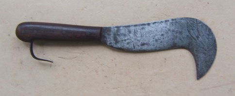 A FINE WAR of 1812 PERIOD FASCINE KNIFE WITH WOOD GRIP, a. 1810 view 1