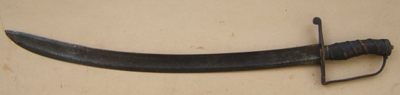 A VERY GOOD UNTOUCHED COLONIAL AMERICAN/REVOLUTIONARY WAR PERIOD HANGER/SABER, ca. 1750-1770 view 1