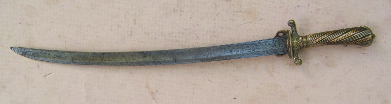 A FINE MID-18th CENTURY/AMERICAN REVOLUTIONARY WAR PERIOD GERMAN CUTTOE 